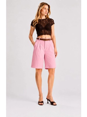Rose Arya Pembe Bermuda Şort