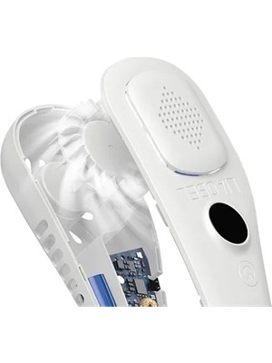TeknoKapsül USB Şarjlı Giyilebilir Fan | 5 Kademeli Rüzgar Hızı, Sessiz Turbo Soğutma, 360° Hava Sirkülasyonu
