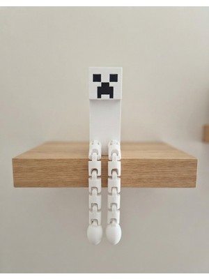 Ayakları Eklemli ( Flexi ) Beyaz Creeper Figür