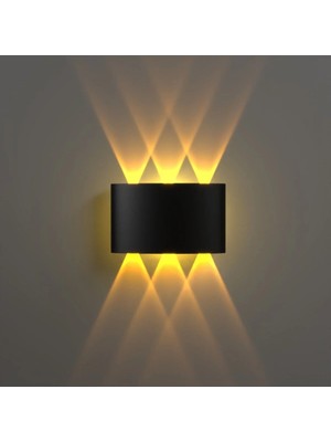 Mikasso Uranüs Amber Işık Ledli Dekoratif Aplik Çok Renkli İç ve Dış Mekan için 6 Watt Enerji Tasarruflu
