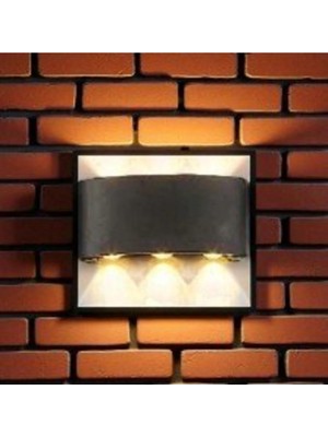 Mikasso 10W Haiti LED Aplik (Dış Mekan)(Günışığı) CT-8011G Siyah Belirtilmemiş