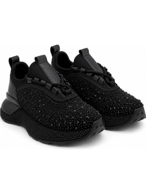 Rexba Kadın Taş Detaylı Bağcıklı Şık Rahat Sneakers