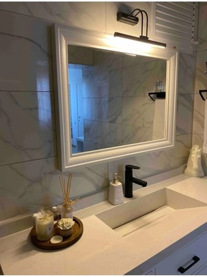 Mikasso Siyah Kasa Gün Işığı Banyo Duvar Ayna Tablo Aydınlatması Flüt Aplik Kuğu Aplik Ledli Aplik 6W Metal