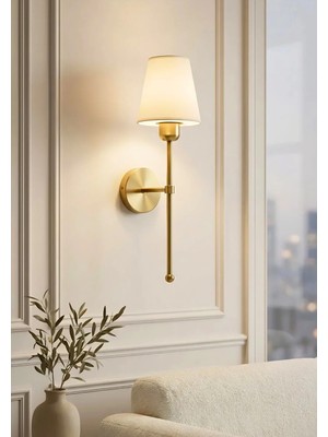 Mikasso Sunset Orijinal Antik Gold Kaplama Apliği Krem Kumaş Kumaş Krem