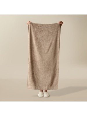Matmel Soft Püsküllü Koltuk Örtüsü - Ekru - 90X210 cm