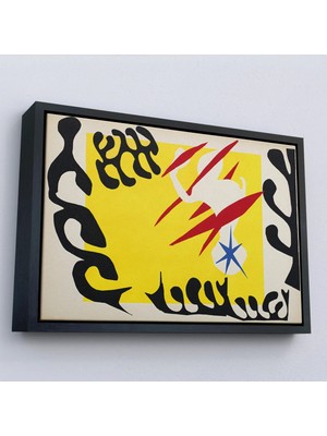 Trezon Ahşap Çerçeveli Henri Matisse- Caz'dan Beyaz Filin Kabusu TABLO-7079