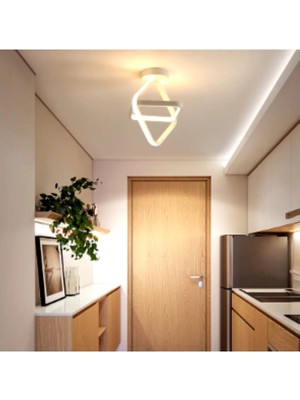 Mikasso Antre,hol,yatak-Çocuk Odası Için Beyaz Kasa Günışığı LED  Avize Alüminyum 1 E14 Beyaz Bebek / Çocuk
