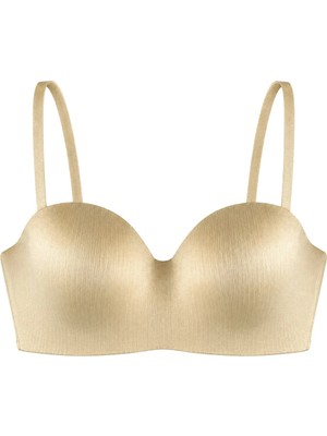 Cottonhill Seamless Bra - Maris | Ten Micro Balenli Parlak Straplez Kadın Sütyen