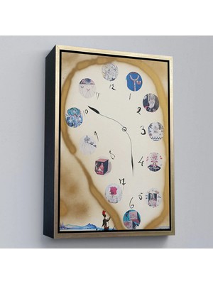 Trezon Ahşap Çerçeveli Salvador Dali - Horloge TABLO-7396
