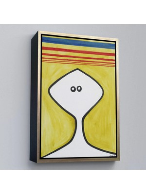Trezon Ahşap Çerçeveli Alexander Calder - Soyut Kafa Tablosu - HEAD-7321