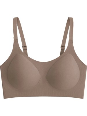 Cottonhill Seamless Bra - Solena | Kahverengi Lazer Kesim Dikişsiz Balensiz Toparlayıcı Kadın Sütyen
