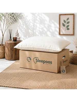 Sleepoos %100 Organik Pamuk Yastık 50X90 Büyük Boy
