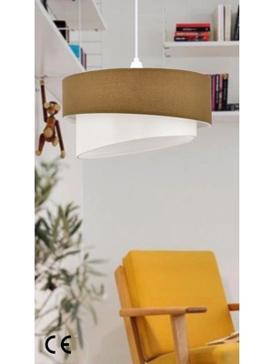Mikasso Kumaş Galaxi Modern Pasta Avize Yatak Odası Çocuk Odası Salon Hol Kumaş 1 E27 Yeşil Salon / Oturma O