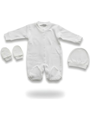 Mini & Sweet Kız Bebek Body Zıbın %100 Pamuk Uzun Kollu Takım