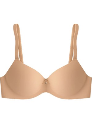 Cottonhill Seamless Bra - Selene | Ten Lazer Kesim Balenli Yarım Dolgulu Push Up Straplez Kadın Sütyen