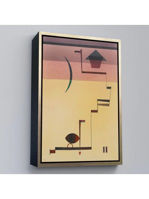 Trezon Ahşap Çerçeveli Wassily Kandinsky - Eckig Açısal TABLO-7490