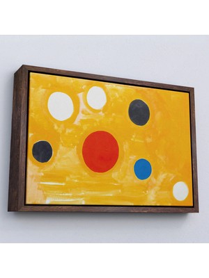 Trezon Ahşap Çerçeveli Alexander Calder - Kozmik Tic Tac Toe TABLO-7107
