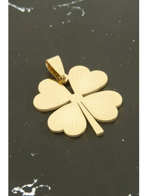 Zero Land Csmo-Tex Yonca Çelik Kolye Ucu 2,5 CM-11940845-SARI