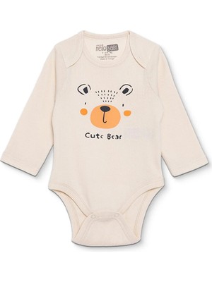 TeknoKapsül Ebebek Hello Baby Hellobaby Erkek Bebek Uzun Kol Body Ribana Zarf Yaka