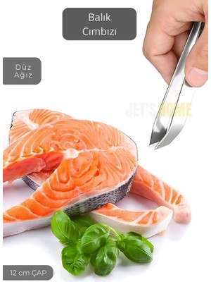Jet's Home Balık Uçlu Cımbızı Paslanmaz Kılçık Cımbızı Çelik Dekor Cımbızı 12 cm