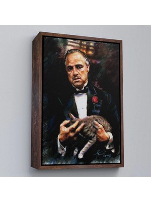 Trezon Ahşap Çerçeveli Godfather Mafya Film TABLO-7763