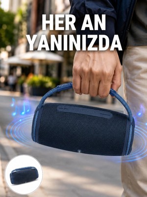 Eco Lounge Net Stereo Ses Sunan Ipx5 Su Geçirmez Bluetooth Hoparlör Yeni Nesil