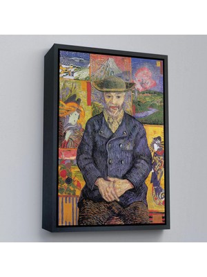 Trezon Ahşap Çerçeveli Vincent Van Gogh - Père Tanguy’un Portresi TABLO-7459