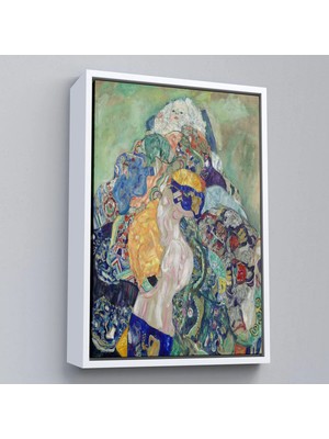 Trezon Ahşap Çerçeveli Gustav Klimt - Bebek Beşiği Tablo - Baby CRADLE-8073