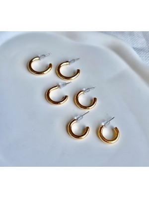 Demokan Kadın Küpe 6’lı Kesik Boru Küpe