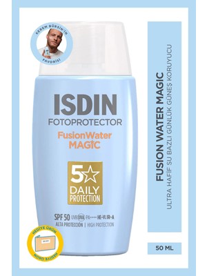 Isdin Fotoprotector Fusion Water Magic SPF50 50ML | Su Bazlı Yüz Güneş Kremi