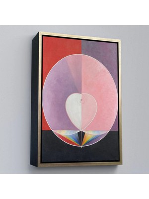 Trezon Ahşap Çerçeveli Hilma Af Klint - Güvercinler Tablosu - DOVES-7284