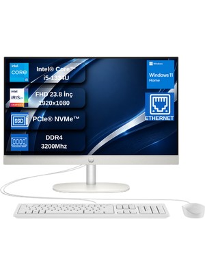 Hp Proone 240 G10 Intel Core I5-1334U 16GB Ddr4 512GB SSD 23.8"fhd (1920 x 1080) IPS Win 11HOME All In One Bilgisayar H9H6H6ETPCB01