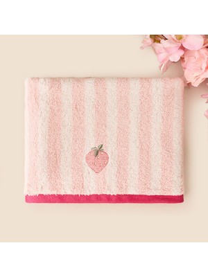 Matmel Soft Velin Yüz Havlusu - Ekru / Pembe - 50X80 cm