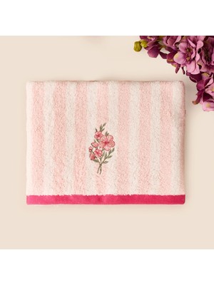 Matmel Soft Vari Yüz Havlusu - Ekru / Pembe - 50X80 cm