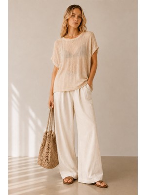 Alexander Gardi Açık Örgü Oversize Bluz