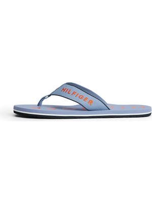 Tommy Hilfiger Erkek Logo Imzalı Parmak Arası Mavi Terlik FM0FM05913-C2B