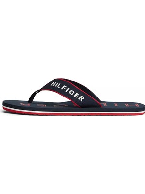 Tommy Hilfiger Erkek Logo Imzalı Parmak Arası Lacivert Terlik FM0FM05913-DW5