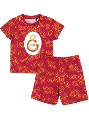 TeknoKapsül Galatasaray Erkek Bebek Pijama Takımı Bisiklet Yaka Kısa Kol Reçme