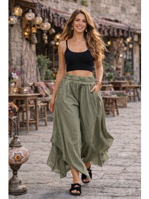 Han Tekstil Collection Otantik Bol Paça Pantolon