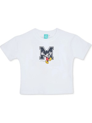 TeknoKapsül Disney Erkek Bebek Lisans Tişört Lisans Baskılı Bisiklet Yaka Short Sleeve