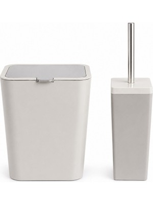 Ansan Flıp 2 Lı Koyu Bej Banyo Seti Yüksek Kaliteli Plastik Malzeme ile Şık Tasarım