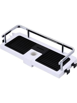 Mikasso Buffer® Banyo Direğine Asılabilir Köşelik Şampuanlık Sabunluk Çift Askılı Düzenleyici Raf Paslanmaz
