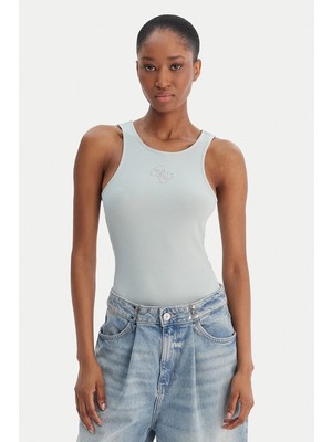 Guess Kolsuz Yuvarlak Yaka Guendalina Kadın Yeşil Atlet W6RP39KD092-G8CC