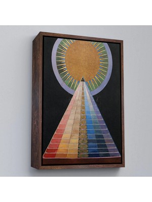 Trezon Ahşap Çerçeveli Hilma Af Klint - Altarpiece, Grup X, Sayı 1 TABLOSU-8058