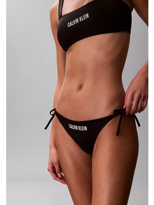 Calvin Klein Kadın Logo Imzalı Ip Bağlamalı Siyah Bikini Altı LV00Q61220-UB1