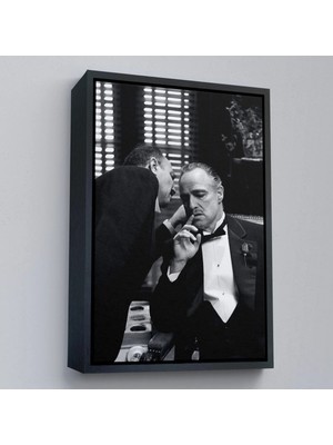 Trezon Ahşap Çerçeveli Godfather Mafya Film TABLO-7807