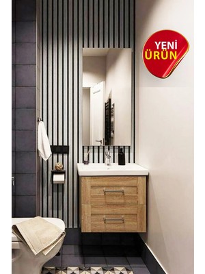 Mikasso Bien Exclusıve 7600 Gri Lambri Panel Ahşap Duvar Çıtası Desenli Duvar Kağıdı 5 M² Gümüş