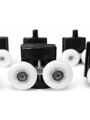 Mikasso Duşakabin Tekeri, Krom 8’li Takım, 24 mm Çap, Alt Üst Takım, Cam, Kabin Tekerleği, Dayanıklı