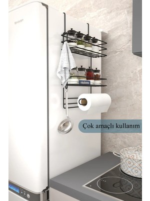Mikasso Buzdolabı Düzenleyici Çamaşır Makinesi Organizer Yapışkanlı Dolap Düzenleyici Banyo Mutfak Organizer