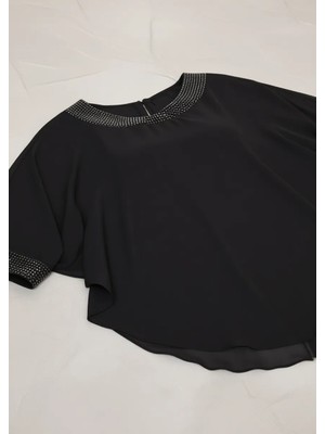Modayız Büyük Beden Siyah Trend Bluz 26B-2594